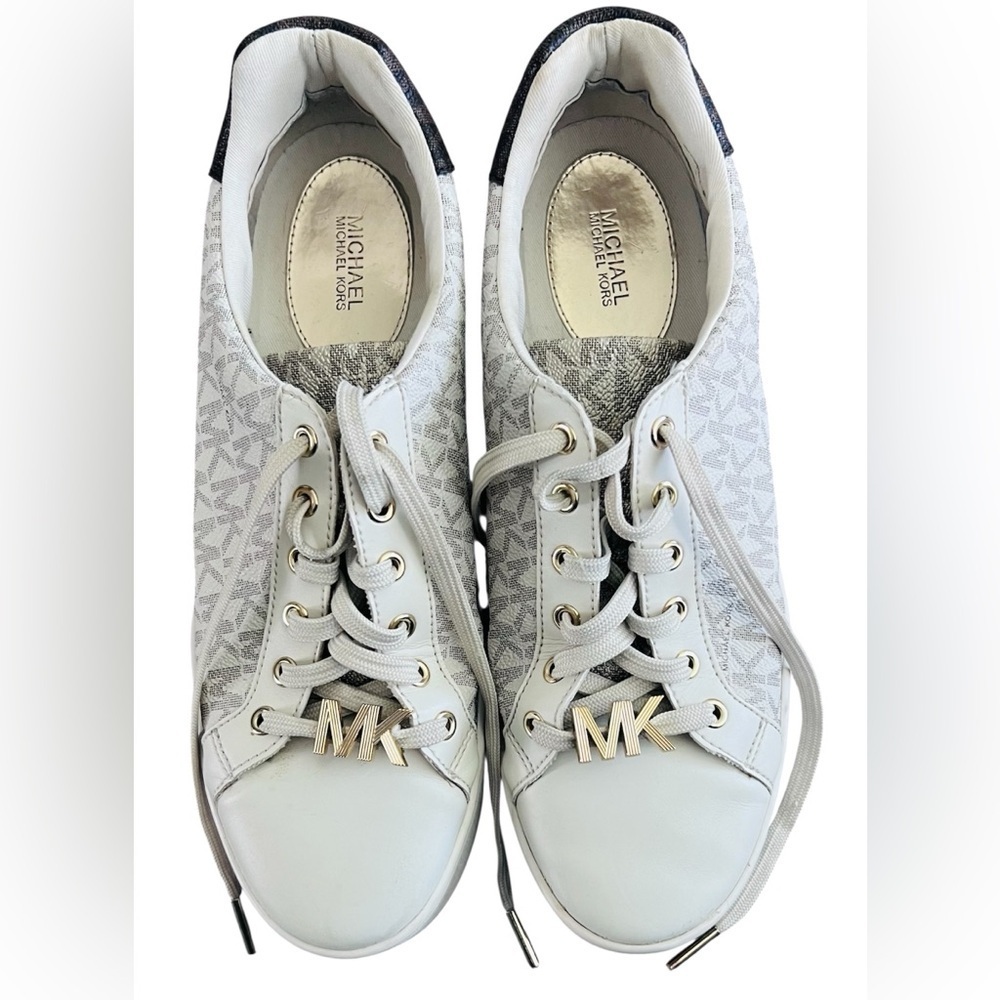 Michael Kors Cream & White Sneakers Classic Design
